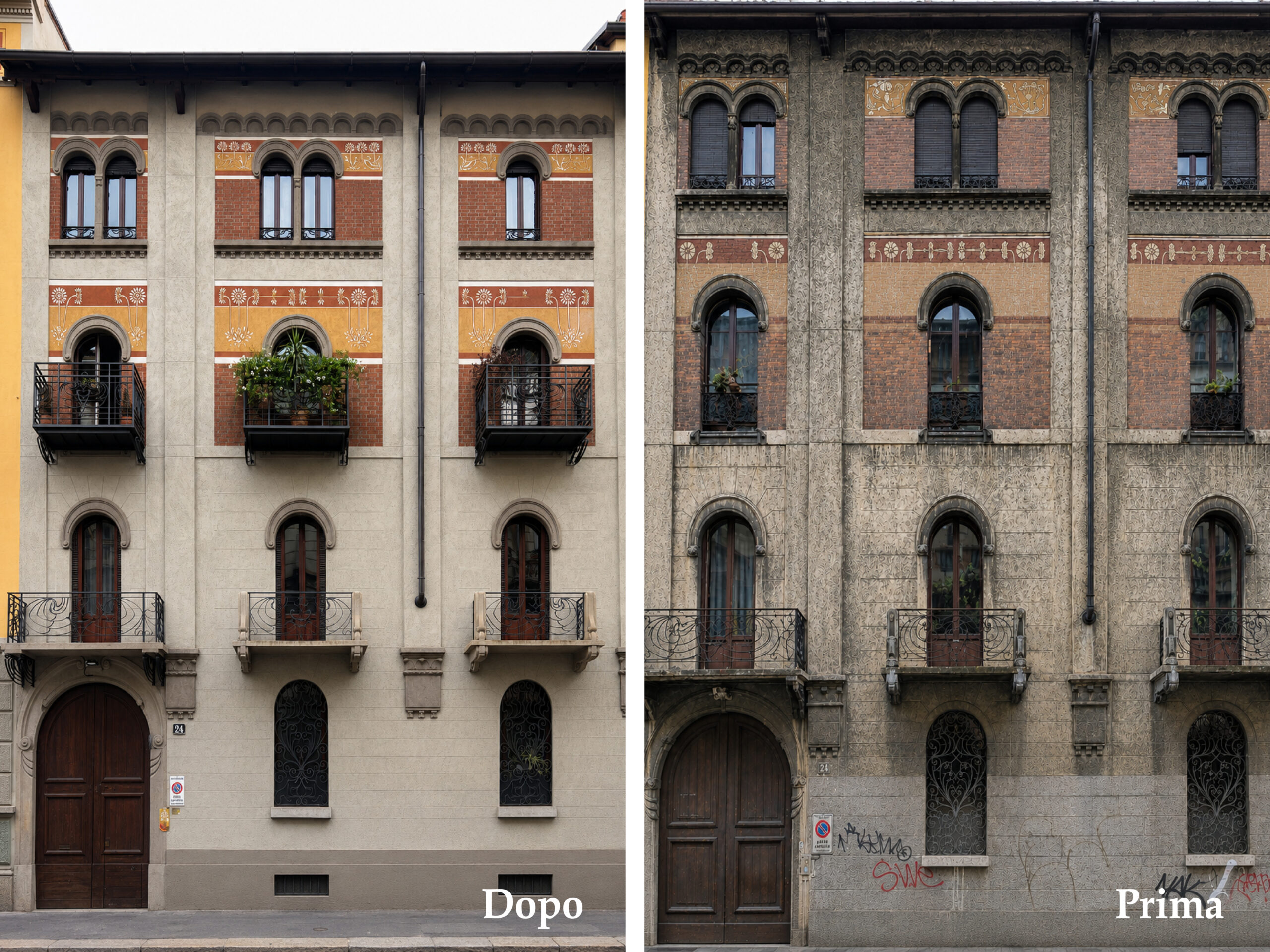 Restauro della Facciata e del Cortile di un Edificio Storico a Milano | Via Melloni — foto 1